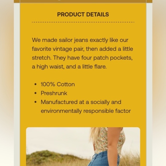 Mollusk Beneteau Jeans pants size Medium - Picture 3 of 5